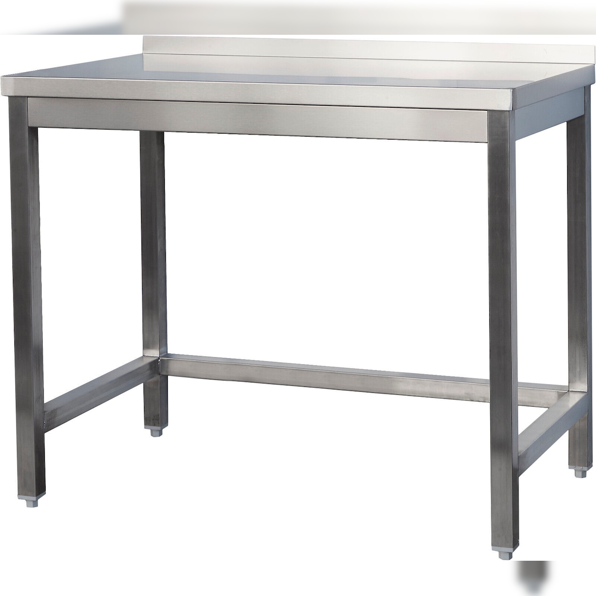 Gastro Arbeitstisch o. Grundboden mit Aufkantung Edelstahl (Chromstahl) (BxT) 1100 x 800 mm Image