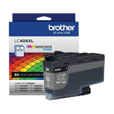 Brother Genuine LC406 INKvestment Tank High Yield Black Ink Cartridge LC406XLBKS