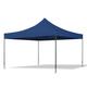 4x4m Stahl Faltpavillon, ohne Seitenteile, blau