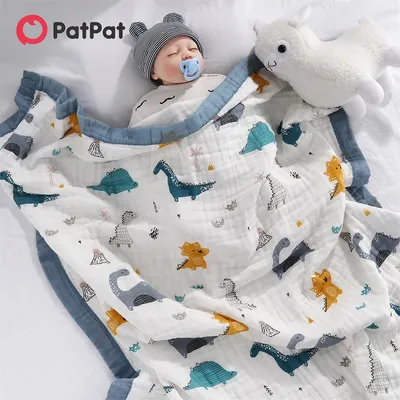 PatPat 100% coton couvertures pour bébé nouveau-né 6 couches mousseline coton gaze doux absorbant