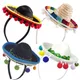 Décorations de fête mexicaines Sombrero Cinco De Ma-yo ensemble de 4 bandeaux de sauna mexicains