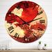 Designart 'Glam Fluid Marble Compositions VII' Glam wall clock