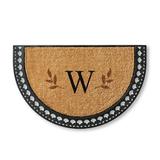 Juno Half-Round Monogrammed Coco Door Mat - 36" x 72", K - Frontgate