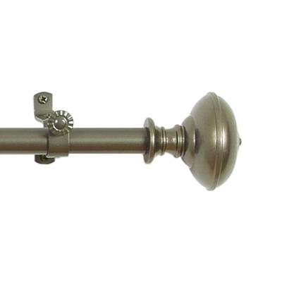 Buono Ii Decorative Rod And Finial Othello by Achim Home Décor in Pewter (Size 48-86)