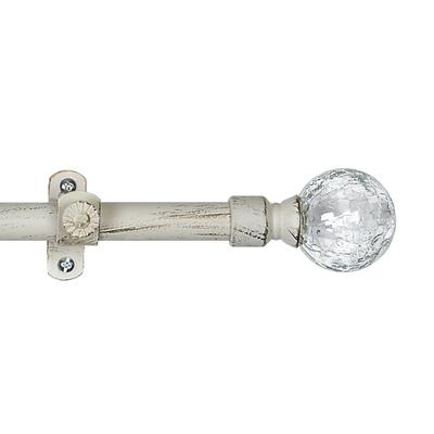 Metallo Decorative Rod And Finial Ilana by Achim Home Décor in Antique White Gold (Size 28-48)