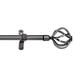 Metallo Decorative Rod And Finial Carrera by Achim Home Décor in Brushed Nickel (Size 48-86)