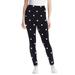 Plus Size Women's Disney Women's Black Leggings Mickey Mouse Ears All Over Print by Disney in Black Mickey Ears (Size 4X)