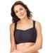 Plus Size Women's Limitless Wirefree Low-Impact Back Hook Bra by Comfort Choice in Black (Size 44 B)