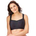 Plus Size Women's Limitless Wirefree Low-Impact Back Hook Bra by Comfort Choice in Black (Size 38 DDD)