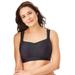 Plus Size Women's Limitless Wirefree Low-Impact Back Hook Bra by Comfort Choice in Black (Size 42 C)