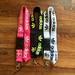 Adidas Accessories | Bundle Of 3 Adidas Keychain Id Holders Lanyards Pink Black & White | Color: Black/Pink | Size: Os
