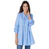 Plus Size Women's Perfect Pintuck Tunic by Woman Within in French Blue (Size 14/16)