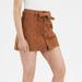 American Eagle Outfitters Skirts | American Eagle Outfitters Brown Corduroy Belted Mini Skirt Size 6 | Color: Brown | Size: 6