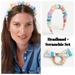 J. Crew Accessories | J Crew Pastel Rainbow Headband & Bow Scrunchie | Color: Pink/White | Size: Os