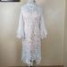 Free People Dresses | New Free People Floral Crochet Lace La Spezia Dress White Size Large | Color: Cream/White | Size: L