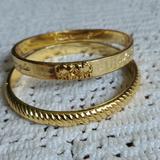 Lilly Pulitzer Jewelry | Lilly Pulitzer Lot Of (2) Gold Tone Bangle Bracelets. | Color: Gold | Size: Os