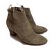 Madewell Shoes | Madewell 39679 Billie Women 6.5 Taupe Suede Leather Side Zip Western Ankle Boots | Color: Brown/Tan | Size: 6.5