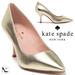 Kate Spade Shoes | Kate Spade Sonia Gold Leather Pointed Toe Pumps Heels Dress Shoes 10.5 | Color: Gold | Size: 10.5