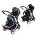 Kids Kargo Duellette Hybrid Double Tandem Pushchair Buggy (Blueberry with 2 Isofix Car Seats)