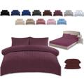 TheWhiteWater Super King Size Bed Duvet Cover Set - 3 in 1 Super King Bedding Set - Duvet Cover + Fitted Sheet + 2 Matching Pillowcases (Purple, Super King - Duvet Cover + Fitted Sheet)