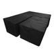 SterneMond Garden Furniture Cover L Shape Protective Cover for Garden Furniture Black Waterproof Windproof Anti-UV Cover for Outdoor Lounge Furniture (210 x 270 x 90 cm + 155 x 95 x 68 cm)