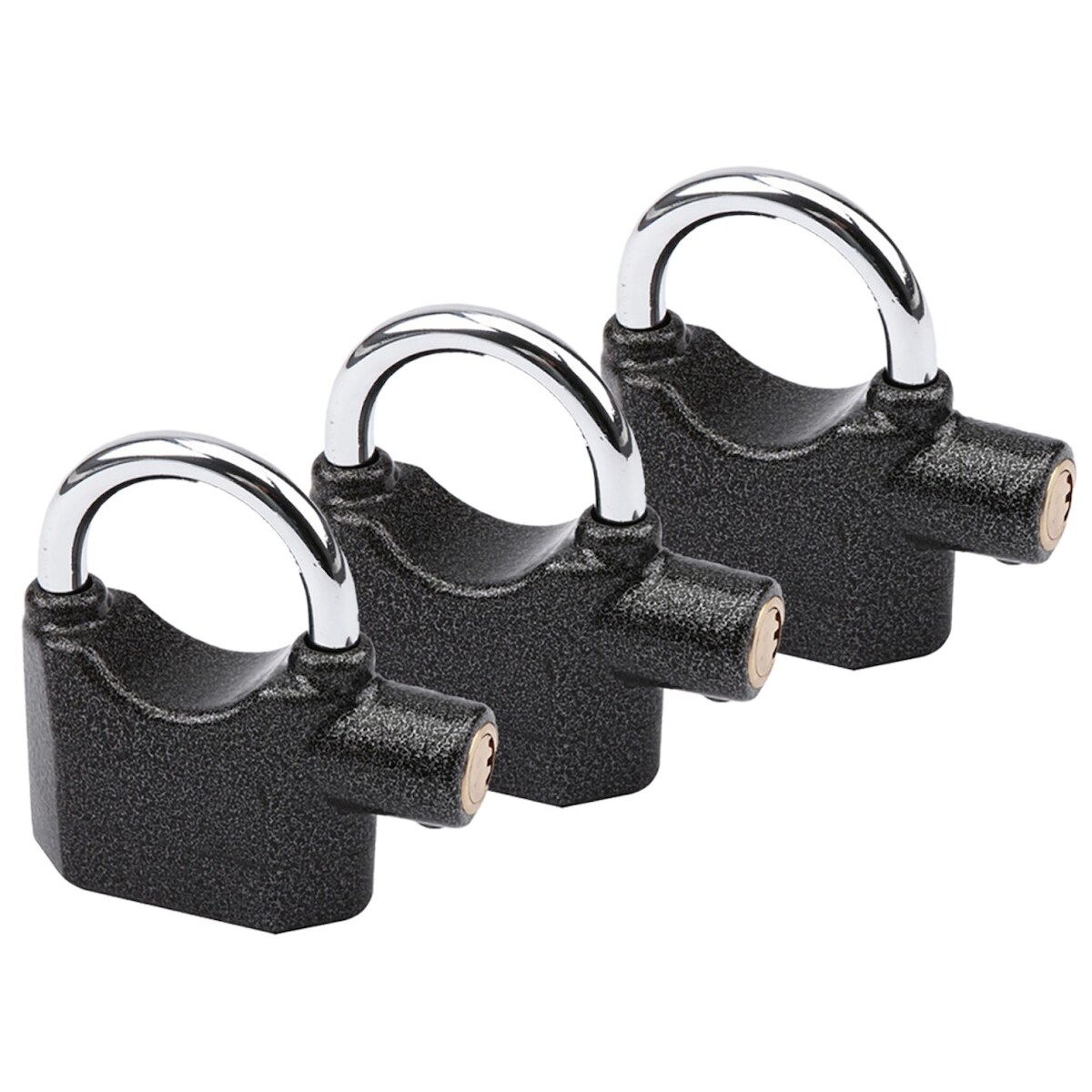 3 Stück OLYMPIA S 100 Premium Vorhängeschloss mit Sirene, 100 dB Image