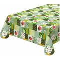 Nappe de cuisine AntiTaches Bordée Couverture de table En coton plastifiè Coccinelle Vert - 135x180