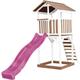 Beach Tower Aire de Jeux avec Toboggan en violet & Bac à Sable Grande Maison enfant extérieur en