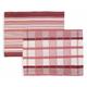 Soleil D Ocre - Lot de 2 torchons en coton paella rose, jacquard 50x70 cm - Rose