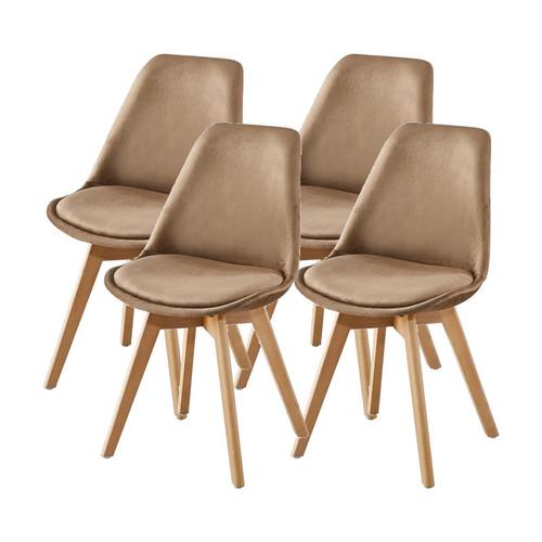 Hobag - Set aus vier skandinavischen fream Stühlen taupe - Taupe