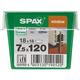 Spax - Rahmenanker 7.5 x 120 mm tx 30 - 18 Stk. Schrauben- & Dübelsets