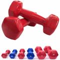 Lupexshop - coppia manubri pesi in vinile antiscivolo palestra fitness body building 3KG