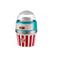 Pop corn xl celeste (party time) (2957/01) - macchina per pop corn - design vintage - 1100W - Ariete