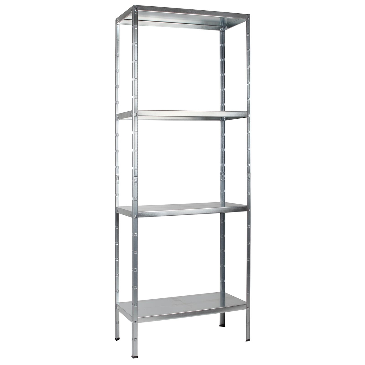 SCHULTE Regalwelt Steckregal mit 4 PowerMAX Fachböden, 65 kg Tragkraft, 180x60x40 cm (HxBxT), verzinkt (Lagerregal, Werkstattregal, Kellerregal Image