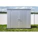 Arrow 8 ft. W x 4 ft. D Metal Portable Storage Shed in Gray | 77.4 H x 96.7 W x 46.7 D in | Wayfair EP84AB