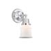 Breakwater Bay Madelyn 1 - Light Dimmable Armed Sconce Glass/Metal in Gray/White | 11.25 H x 5.25 W x 7.625 D in | Wayfair