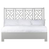 David Francis Furniture Chippendale Standard Bed Wood/Wicker/Rattan in Gray | 60 H x 42 W x 83.5 D in | Wayfair B4035BED-K-S152