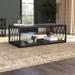 17 Stories Floor Shelf Coffee Table w/ Storage Wood in Black/Brown | 16.14 H x 47.51 W x 23.54 D in | Wayfair B7389FE8ECFF4EED8360F74CDEC01AFC