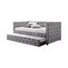 Canora Grey Sacoyia Daybed w/ Trundle Upholstered/Polyester in Brown/Gray | 33 H x 43 W x 85 D in | Wayfair B4E0532FF789437DA997C6789E9CAB68