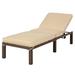 Latitude Run® 76.8" Long Reclining Single Chaise w/ Cushions Wicker/Rattan in Brown | 76.8 H x 23 W x 76.8 D in | Outdoor Furniture | Wayfair