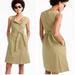 J. Crew Dresses | J. Crew Garment Dyed Trench Dress In Golden Tea Sz 0 | Color: Green | Size: 0