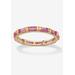 Women's Yellow Gold-Plated Birthstone Baguette Eternity Ring by PalmBeach Jewelry in June (Size 9)