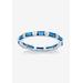 Women's Sterling Silver Simulated Birthstone Eternity Ring by PalmBeach Jewelry in September (Size 9)