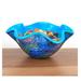 Ivy Bronx Sydnee Glass Abstract Decorative Bowl in Glass & Crystal in Blue | 4 H x 9 W x 9 D in | Wayfair 0F21C3552CBB4669A4EAECD563A9DF6F