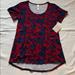 Lularoe Tops | Brand New Red And Blue Women’s Lularoe Top. | Color: Blue/Red | Size: Xs