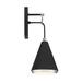 Wade Logan® Astaryanza 1 - Light Dimmable Armed Sconce Metal in Gray/Black | 17 H x 6 W x 7.25 D in | Wayfair B6D1F0F5E2C04455A3DFCC9533B2974F