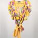 Zara Tops | - Zara Trf Collection Floral Yellow Blouse Sz M | Color: Yellow | Size: M