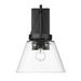 Latitude Run® Quentine 1 - Light Dimmable Matte Black Candle Wall Light Metal/Fabric in White | 8.5 H x 17 W x 17 D in | Wayfair