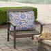 Longshore Tides Dining Chair Outdoor Cushion Cover Polyester in Gray/Blue | 0 H x 24 W in | Wayfair E1B43AD3467F49CCBE6781ED9E69756C