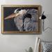 Rosecliff Heights Great Heron II - Picture Frame Print on Canvas Canvas, Solid Wood in Black/Blue/Green | 36 H x 24 W x 2.5 D in | Wayfair